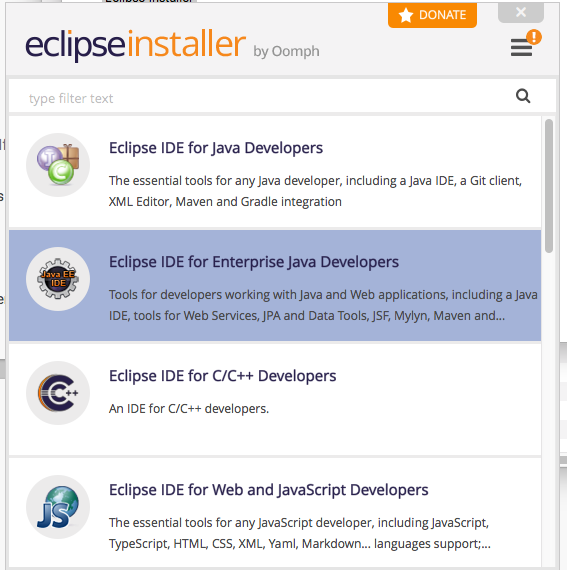 Elcipse EE version