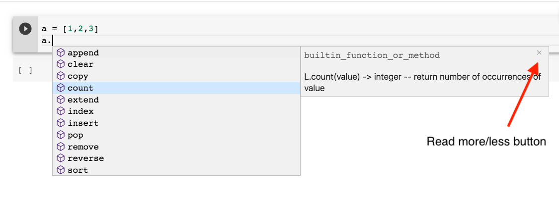 code complete display